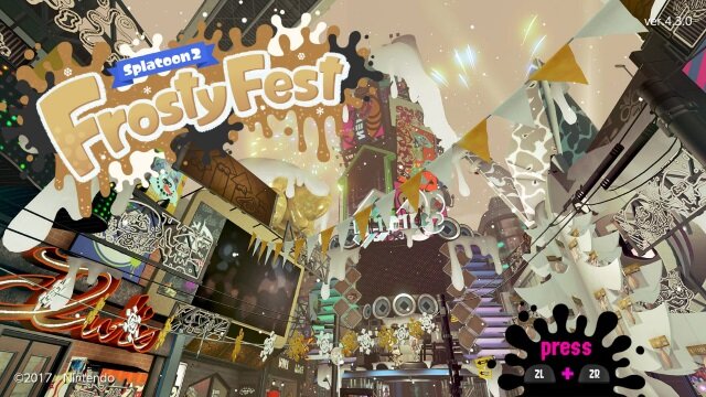 『スプラトゥーン2』クリスマス＆ニューイヤーフェス「Frosty Fest」1月4日より開催！インクもキラキラの豪華ラメ入りパーティー仕様に