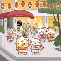 Fuku Fuku Nyanko（ふくふくにゃんこ）×洋菓子のコロンバン　にゃんこたちと夏祭り！原宿の2店舗で「ふくふく縁日」を開催